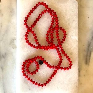 Joseph Brooks Red Coral Handknotted 30” Necklace. Brand New!